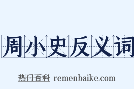 周小史反义词是什么意思的图片